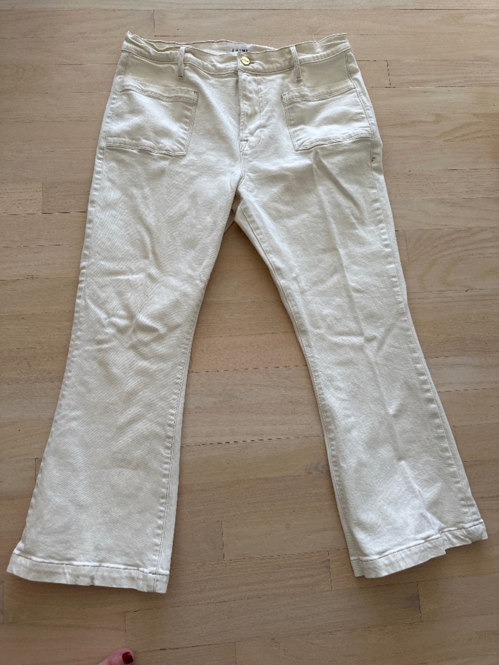 Frame cream jeans